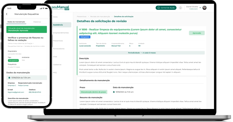 Comprovação de Manutenções Preventivas