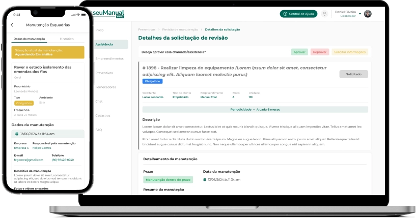 Curadoria e Aprovação de Manutenções