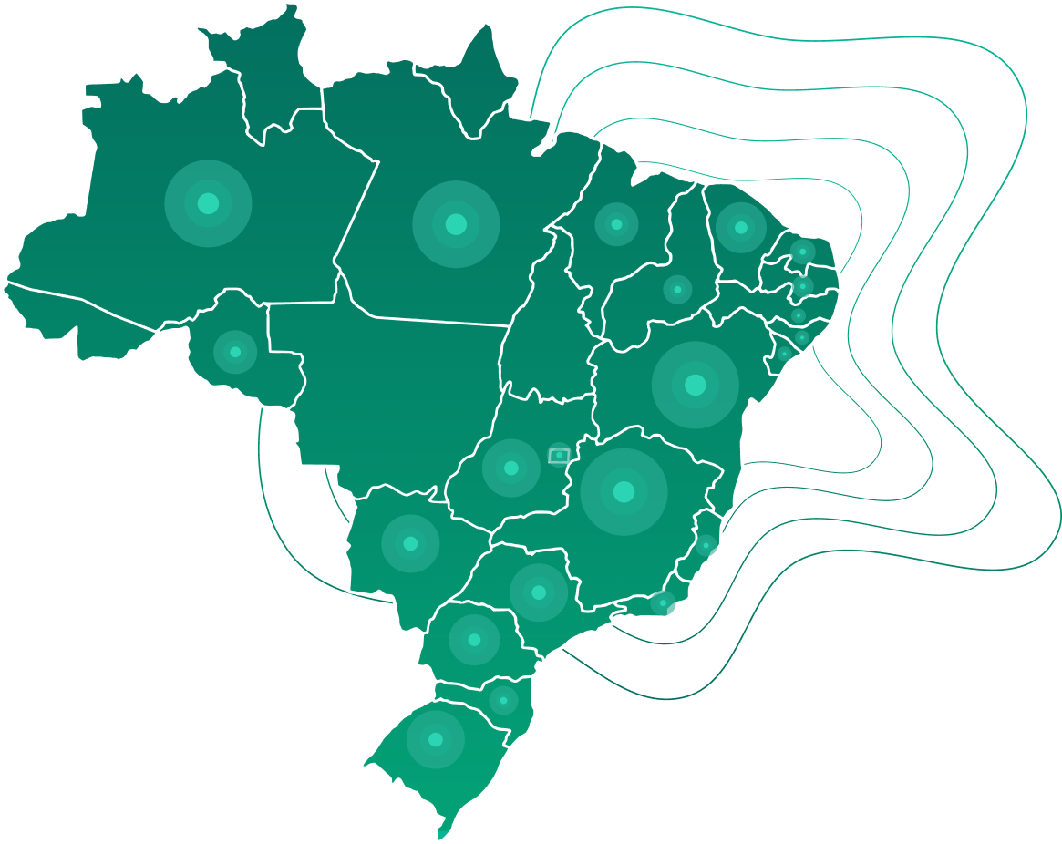 Mapa do Brasil — SeuManualPRO em mais de 20 estados