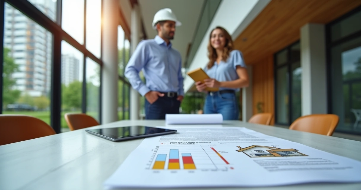 Engenheiro e cliente analisando prazo de garantia em obra residencial pronta