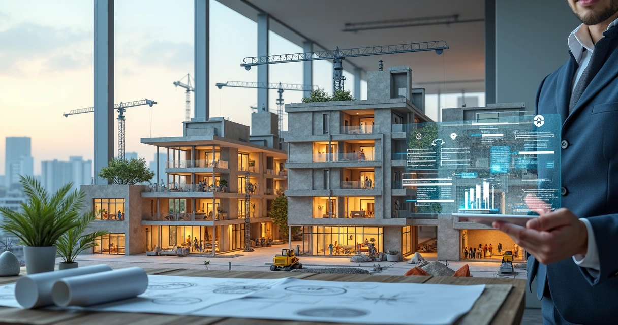 Linha do tempo do ciclo de vida de edifício com manutenção digital e desconstrução planejada