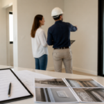 Inspeção pós-obra em apartamento novo com checklist digital e registro técnico dos acabamentos
